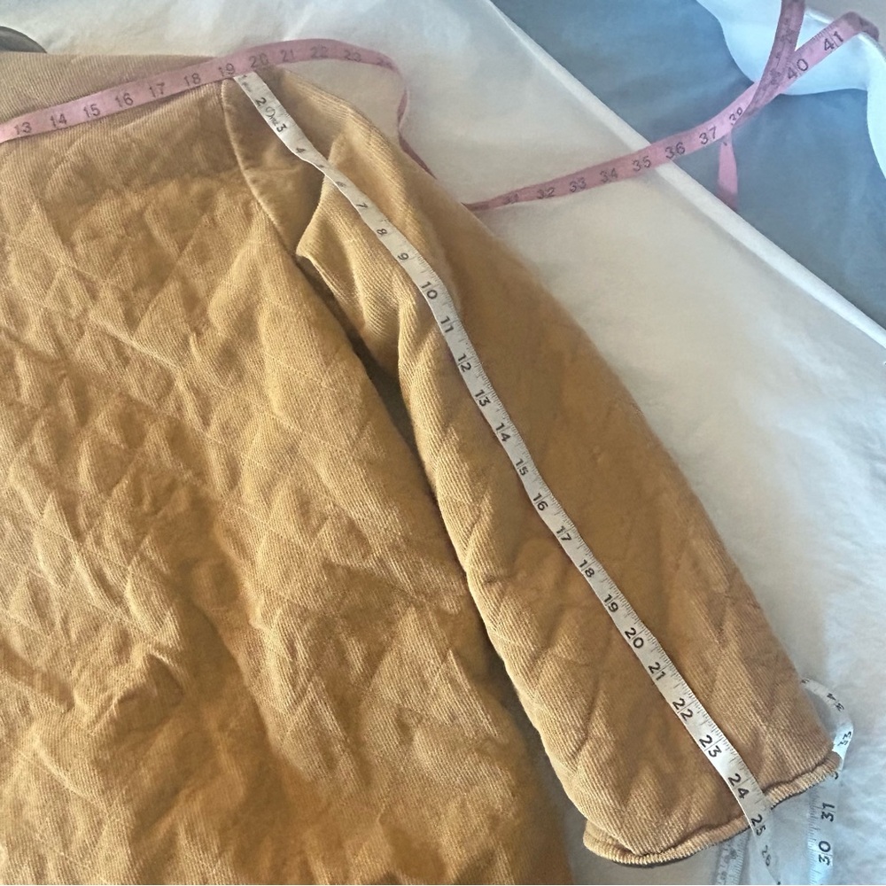 Denim&Co Vtg 90s Barn Jacket Reversible Brown Quilted and Tan Corduroy Size L - Picture 11 of 11